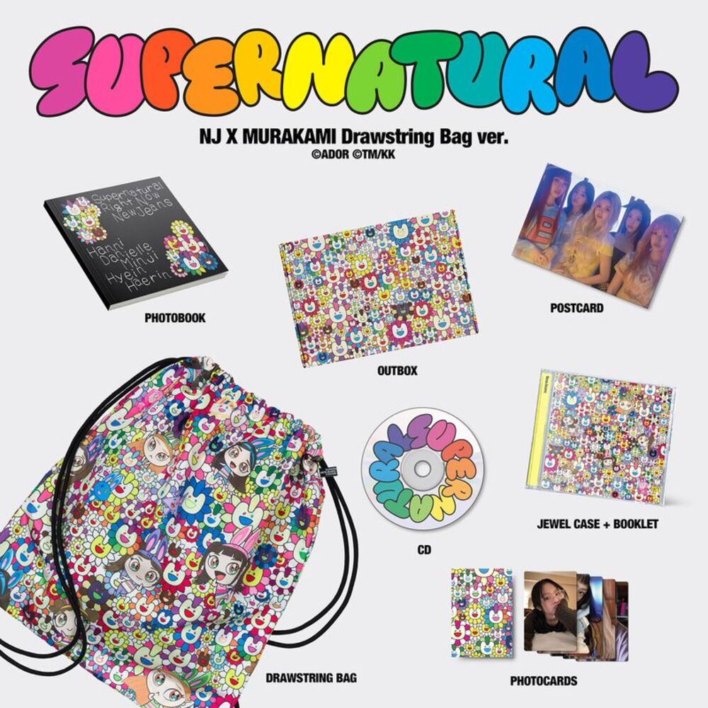 Newjeans - NewJeans 'Supernatural' NJ X MURAKAMI (Drawstring Bag ver.)  COMPACT